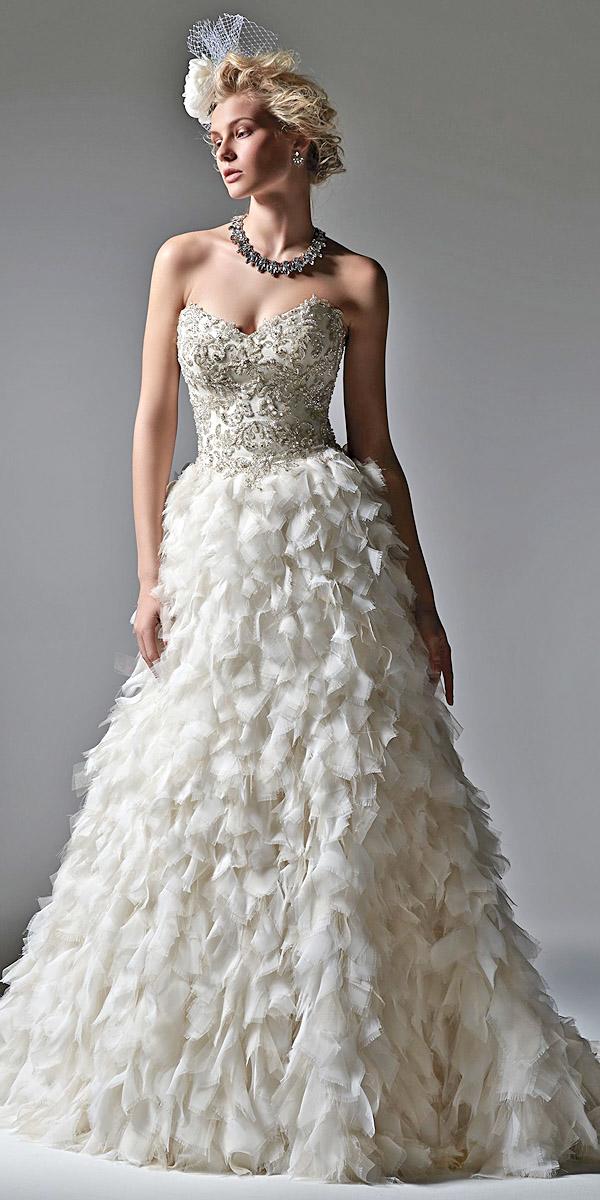 Beautiful Feather Wedding Dresses Trend For