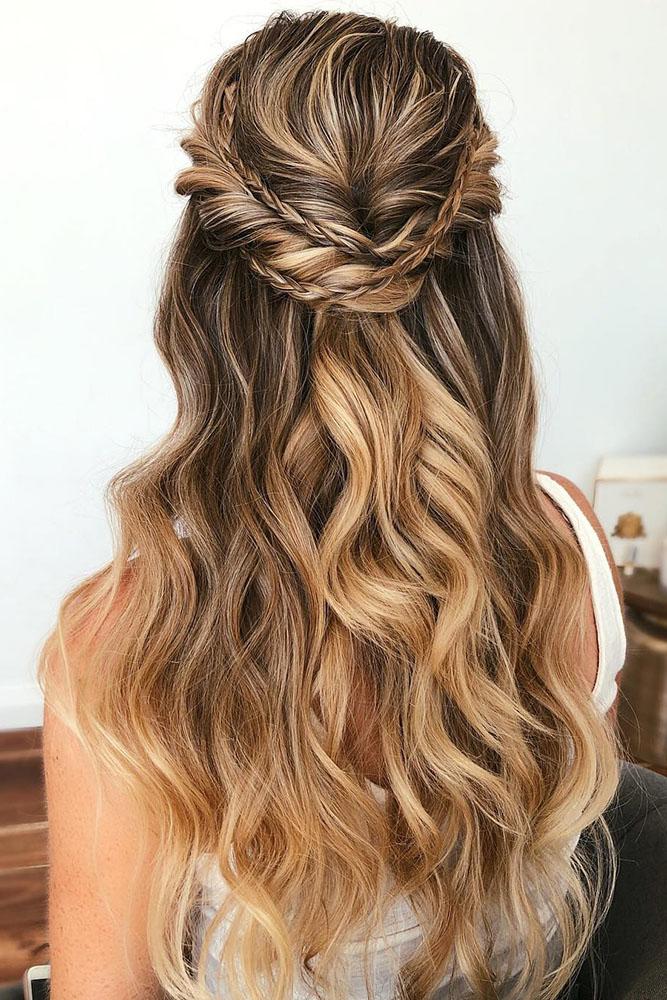 30 Wedding Hairstyles Half Up Half Down With Curls And Braid