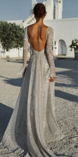 backless boho wedding dress