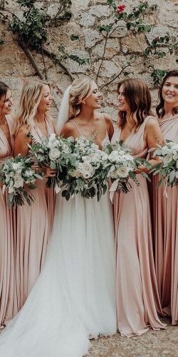 blush maid of honor dress