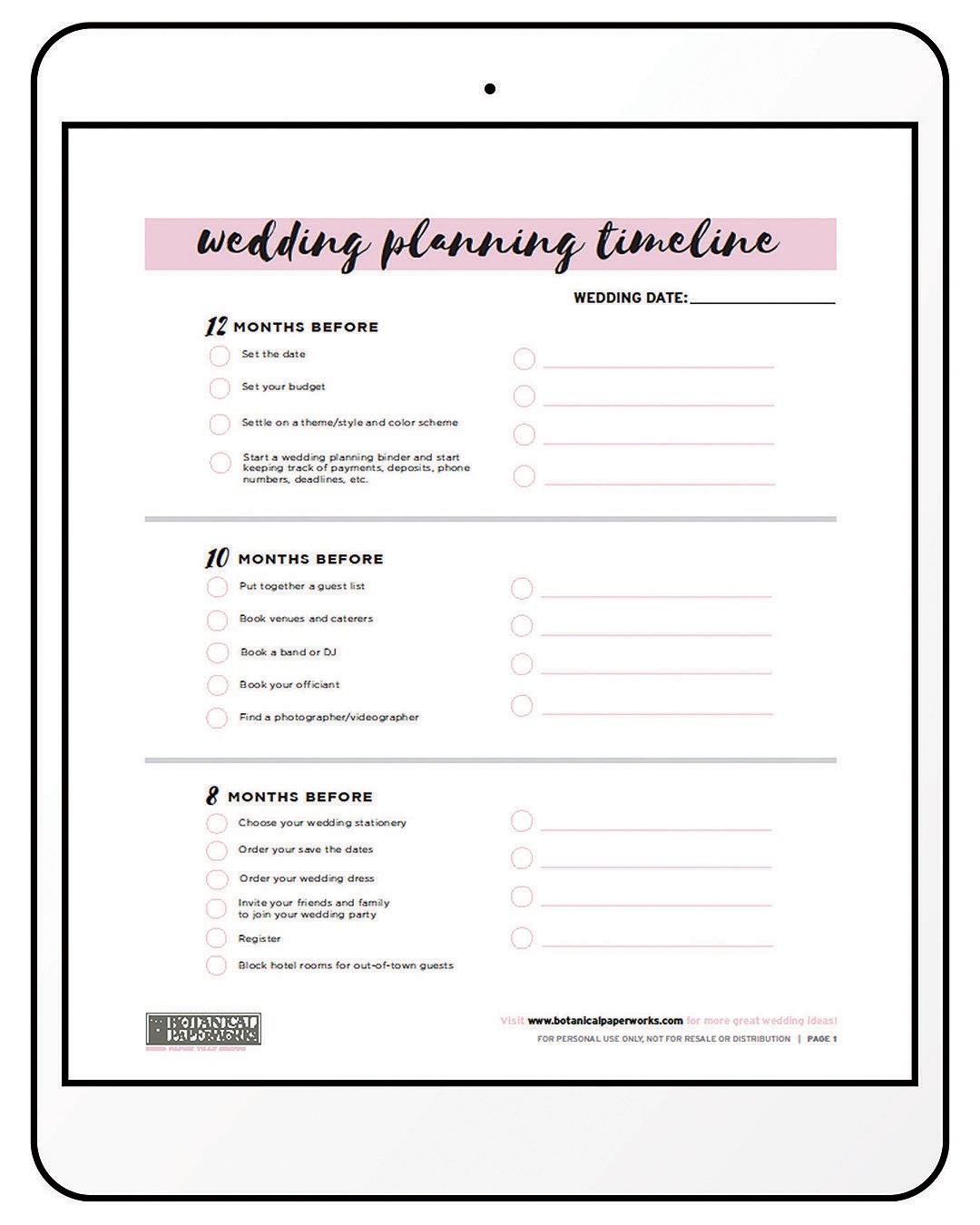 Free Wedding Planner Pdf