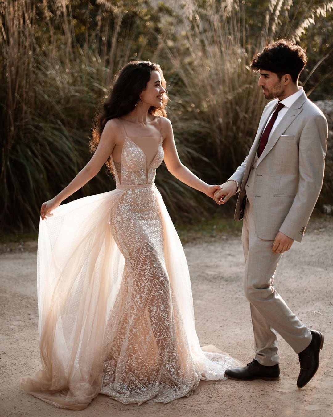 romantic beach wedding dress