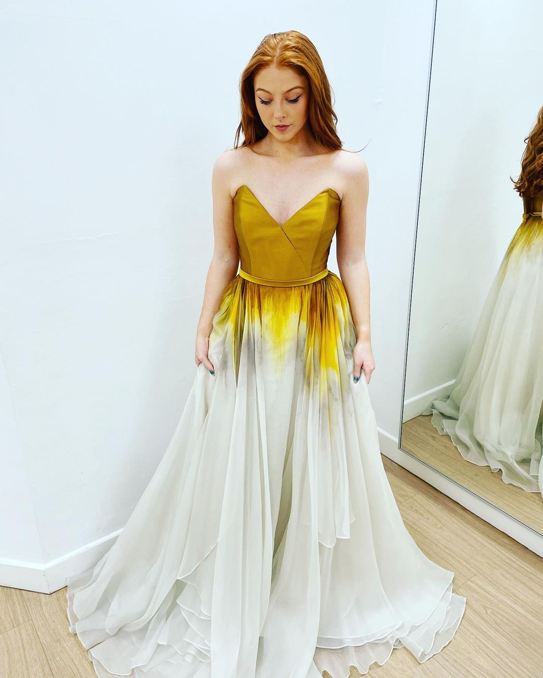 yellow gold dress for wedding