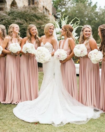 Blush Bridesmaid Dresses For 2023: 18 Gowns + Faqs