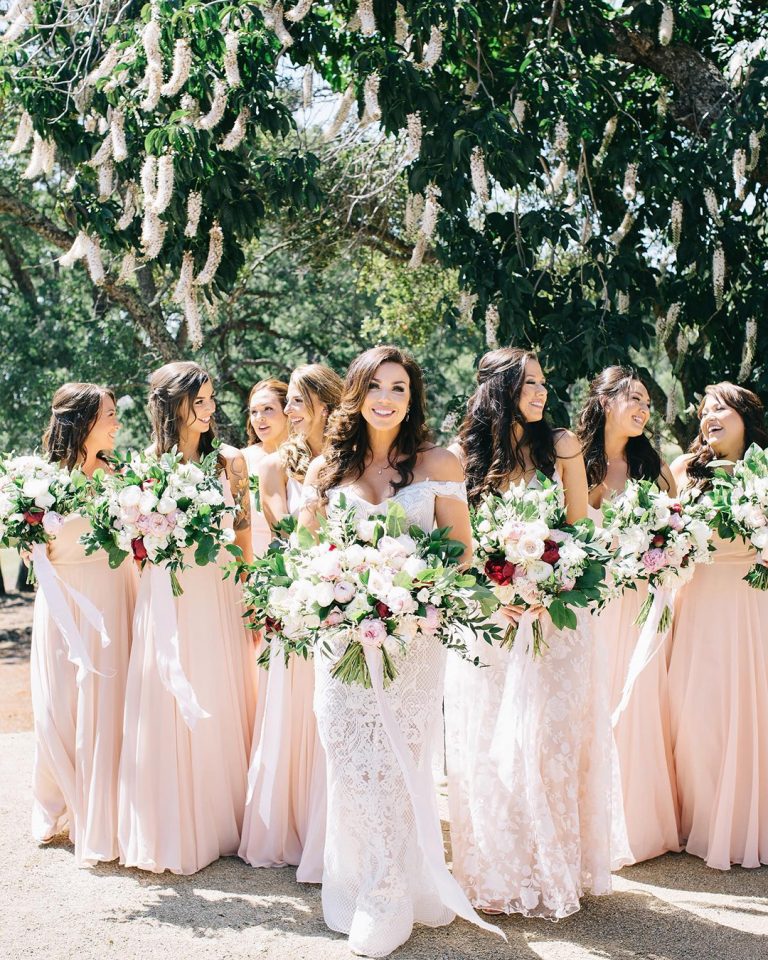 Blush Bridesmaid Dresses For 2023: 18 Gowns + Faqs